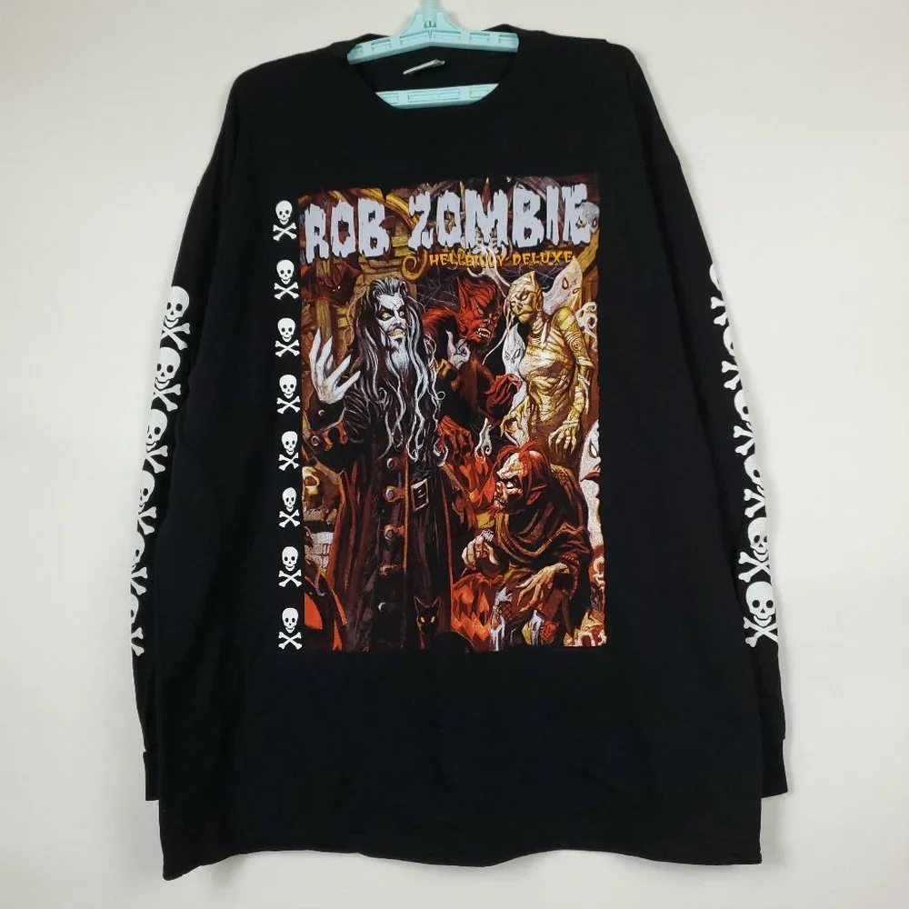Vintage 1998 Rob Zombie Hellbilly‎ Deluxe Longsleeve Shirt Black XL XLarge